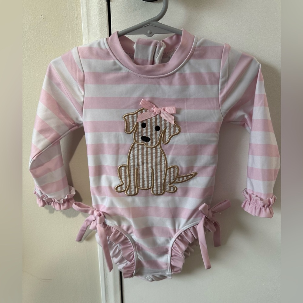 Busy Bees Smocks Puppy Swimsuit